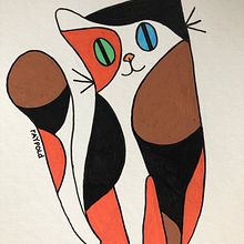 Cat Illustration Explorations . Ilustração tradicional projeto de Athena - 02.09.2021