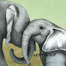 Mum and Me. Un proyecto de Ilustración tradicional y Pintura de Kathy G - 02.09.2021