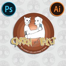 Carton and Palent - Project. Design, Photo Retouching, Graphic Design, and Traditional illustration project by Mihai Gruianu - 09.02.2021