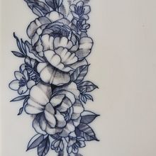 Mi Proyecto del curso: Tatuaje botánico con puntillismo. Traditional illustration, Tattoo Design, and Botanical Illustration project by Victor Aguirre - 08.31.2021