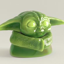 Grogu. Design, 3D, and Graphic Design project by Rodrigo Muñoz Manríquez - 08.30.2021