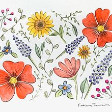 Universo floral - uma nova descoberta. Projekt z dziedziny Trad, c, jna ilustracja, Pattern design, Malowanie akwarelą, R i sunek botaniczn użytkownika Fabiana Tomaim de Oliveira - 01.09.2021