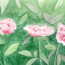My project in Negative Watercolor Painting for Botanical Illustration course. Traditional illustration, Watercolor Painting, and Botanical Illustration project by Tulin Azim - 09.04.2021