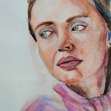 My project in Artistic Portrait with Watercolors course. Fine Arts, Painting, Watercolor Painting, and Portrait Drawing project by Bethany Kelly - 09.04.2021