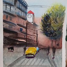 My project in Urban Landscapes in Watercolor course. Fine Arts, Watercolor Painting, and Architectural Illustration project by egd - 09.05.2021