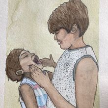 My project in Artistic Portrait with Watercolors course. Fine Arts, Painting, Watercolor Painting, and Portrait Drawing project by Amanda Casanellas - 08.14.2021