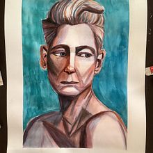 Mi Proyecto del curso: Retrato artístico en acuarela. Projekt z dziedziny  Sztuki piękne,  Malarstwo, Malowanie akwarelą i Portret użytkownika juliaromrom - 05.09.2021