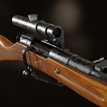 Mosin Nagant M91/30. Un progetto di 3D e Modellazione 3D di Alex García - 05.09.2021