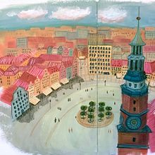 My project in Pictorial Sketchbook with Gouache course. Projekt z dziedziny Trad, c, jna ilustracja, Sketching,  R, sunek,  R, sunek architektoniczn, Sketchbook i Malowanie gwaszami użytkownika ewe - 05.09.2021