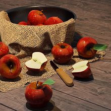 3D Apples with Blender. 3D, 3D Modeling, and 3D Design project by Piyaporn Khuankaew - 08.29.2021