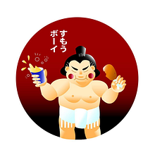 Sumo Boi. Traditional illustration, Character Design, Graphic Design, Comic, Creativit, and Vector Illustration project by Piyaporn Khuankaew - 07.14.2021