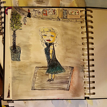 watercolor sketch after Felix Sheinberger style . Un proyecto de Ilustración tradicional de Theresa A. - 05.09.2021
