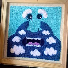 Mi Proyecto del curso: Bordado XL con aguja mágica. Embroider, Decoration, and Punch Needle project by Daniela talavera - 09.06.2021
