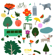 Parks and Equity Atlas. Traditional illustration, Design, Art Direction, Br, ing & Identit project by Ciarán Crawley - 07.27.2019