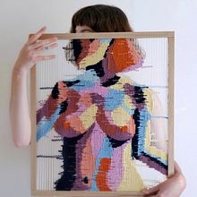 Self Portrait - Woven Tapestry. Arts, Crafts, and Fine Arts project by Marion Weymes - 09.06.2021