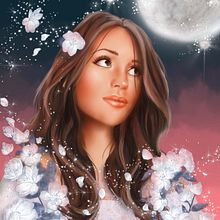 Mon projet du cours : Portraits numériques de style onirique avec Photoshop . Ilustrație tradițională, Desen, Ilustrație digitală, Desen de portret, Desen digital, Pictură digitală, Arte plastice, Pictura, Infografice, Creativitate, Artă conceptuală, Design digital și Dezvoltarea jocurilor de Fatima Samlali - 09.06.2021