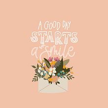 A good day starts with a smile - il progetto finale! Ein Projekt aus dem Bereich Lettering, Digitales Lettering und Kalligrafie von Chiara Bacchini - 07.09.2021