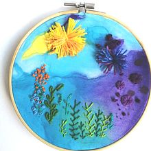 Mi Proyecto del curso: Técnicas básicas de bordado y acuarela. Painting, Watercolor Painting, and Embroider project by Amilcar Vicente Blanco Vargas - 09.07.2021