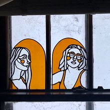 Stained glass portraits, December 2019. Fine Arts project by Molly Jackson - 09.07.2021