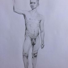 Dibujo de figura humana. Projekt z dziedziny Trad, c, jna ilustracja,  Sztuki piękne, R i sunek ołówkiem użytkownika María Carolina Berte - 07.09.2021