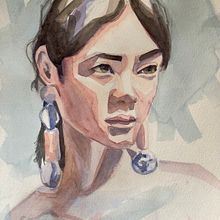 Mi Proyecto del curso: Retrato artístico en acuarela. Fine Arts, Painting, Watercolor Painting, and Portrait Drawing project by Pili Ciarrocca - 09.08.2021