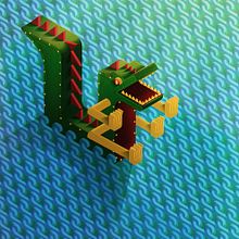 Psychedelic Alligator. Un proyecto de Diseño, Diseño de personajes e Ilustración digital de Marcelo Minka - 08.09.2021