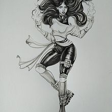 Mi Proyecto del curso: Diseño de personajes femeninos para cómics. Character Design, Comic, and Drawing project by argeim_black - 09.09.2021