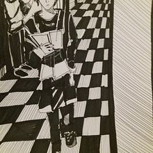 Búsqueda de un compañero. Een project van Traditionele illustratie,  Beeldende kunst, Schilderij, Stripboek y  Illustratie met inkt van 2vasosdeagua - 09.09.2021