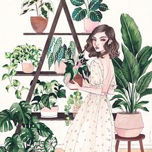 Plant Lady . % Camila Cerda tarafından hazırlanan Geleneksel illüstras, on, Sulubo, Ve a Resim projesi - 09.09.2021