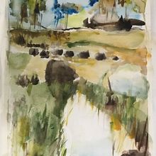 Il mio progetto del corso: Paesaggi naturali ad acquerello. Fine Arts, Painting, and Watercolor Painting project by Ruth Chotiner - 09.09.2021