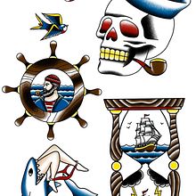 Mein Kursprojekt: Design von Autorentattoos mit Procreate . Traditional illustration, Graphic Design, Drawing, Digital Illustration, Tattoo Design, and Digital Drawing project by Denise Tricic - 09.09.2021