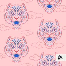 Tigre. Pattern Design, and Traditional illustration project by Geraldine Traynor - 07.26.2021