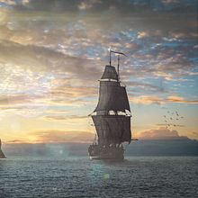 Rocky Pirates. Een project van Matte painting y  Ontwerp van Juan Delgado - 09.09.2021