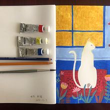 My project in Painting with Gouache: Create Poetic Illustrations course. Traditional illustration, Fine Arts, Painting, Artistic Drawing, and Gouache Painting project by YAN BAI - 09.10.2021
