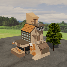 china house -maya & blender . 3D Modeling, and Architecture project by Abdallah Shahin - 09.09.2021