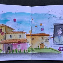 Mi Proyecto del curso: Sketching artístico en acuarela: atrévete a expresar tus ideas . Un proyecto de Ilustración tradicional, Bocetado, Creatividad, Dibujo, Pintura a la acuarela y Sketchbook de frantzonita - 12.09.2021