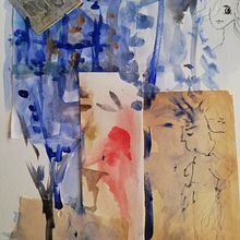 Diario creativo de artista .Materiales ,figura y abstracción .. Un proyecto de Bellas Artes, Ilustración tradicional, Pintura y Collage de Carlos Baena - 12.09.2021