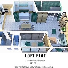 My project in Industrial Loft Design from Start to Finish  course. Arquitetura, Arquitetura de interiores, e Design de interiores projeto de Kristýna Hrášková - 12.09.2021