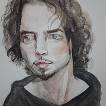 Mi Proyecto del curso: Chris Cornell  . Ilustrație tradițională, Pictură în acuarelă și Desen de portret de Jaén Albelo Castellanos - 09.13.2021