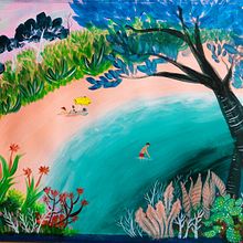 Mi Proyecto del curso: Naturaleza con pintura acrílica: del cuaderno al lienzo . Projekt z dziedziny Trad, c, jna ilustracja,  Malarstwo, Malarstwo akr, lowe i Sketchbook użytkownika Arlette Cassot - 13.09.2021