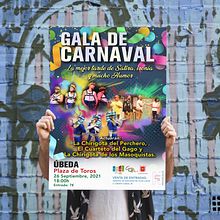 Cartel - Gala de Carnaval Ein Projekt aus dem Bereich Werbung, Traditionelle Illustration, Fotografie, Informatik, Br, ing und Identität, Verlagsdesign, Grafikdesign, Marketing, T, pografie, Collage, Fotoretuschierung und Plakatdesign von Ana Gallego - 11.09.2021