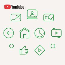 YouTube Icons Redesign. Traditional illustration, Advertising, Design, Programming, UX / UI, IT, Film, Video, TV, Video, and Video Editing project by Alexander Deplov - 09.14.2021