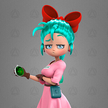 Bulma. Design, Traditional illustration, 3D, Graphic Design, Comic, 3D Modeling, Concept Art, and 3D Character Design project by Adrián Pastorizzo - 09.14.2021