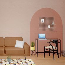 70's Inspiration Living Room-My project in Architectural Visualization Using Digital Collage course. Un proyecto de Arquitectura, Diseño gráfico, Arquitectura interior, Diseño de interiores, Paisajismo, Collage, Arquitectura digital e Ilustración arquitectónica de Mary Kappatou - 14.06.2021