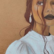 Belle. Traditional illustration, Character Design, Fine Arts, and Graphic Design project by Sandra Valls - 09.14.2021