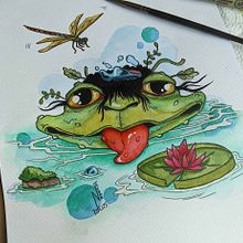 Yokai-Kappa. Un proyecto de Diseño, Ilustración tradicional, Diseño de personajes y Diseño editorial de Natalia Chico Soria - 02.09.2021