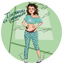 Ilustradora en confinamiento. Un proyecto de Diseño, Ilustración tradicional, Diseño de personajes y Diseño editorial de Natalia Chico Soria - 25.04.2020
