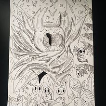 uma pequena fanart do Hollow Knight . Traditional illustration project by Thallyson Magalhães - 09.15.2021