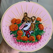 Coby - Retrato bordado de una mascota . Embroider project by Coricrafts - 09.09.2021