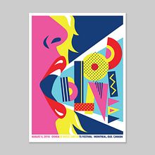 Blondie - Screen printed gig poster. Traditional illustration, Design, Advertising, Graphic Design, Marketing, T, pograph, Vector Illustration, Poster Design, and Screen Printing project by Dan Stiles - 06.27.2017